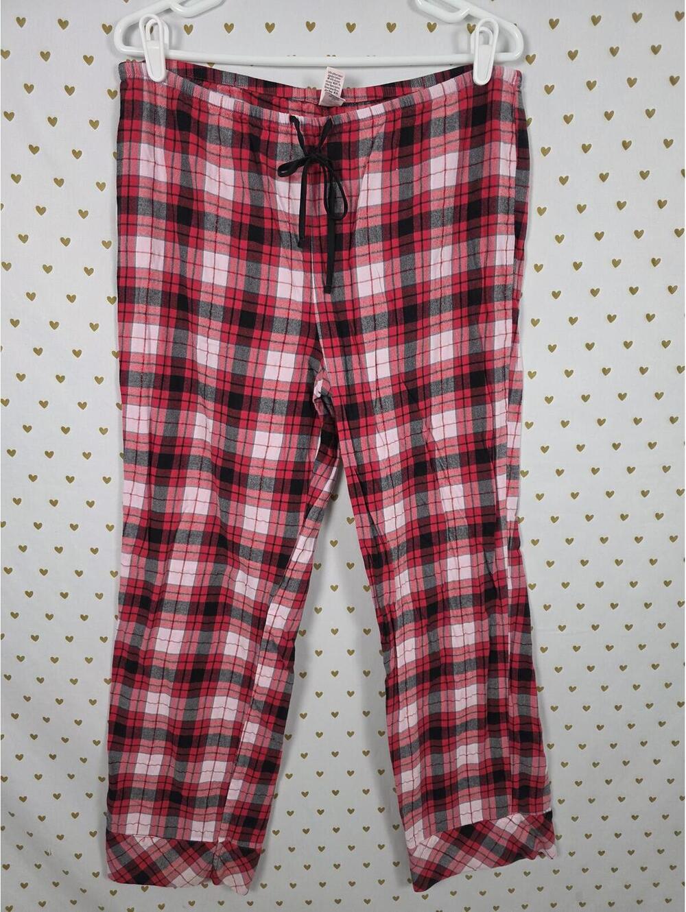 Victorias Secret Red Plaid Sleep Pants Pajama Bottoms PJ LARGE